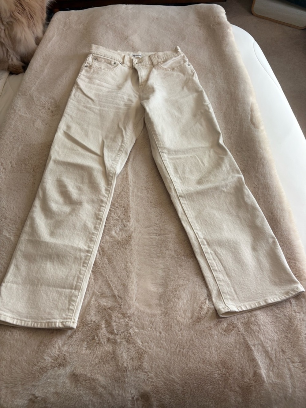 Madewell Women's Straight-Leg Jeans in Cream